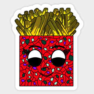 A Box of French Fries Sticker